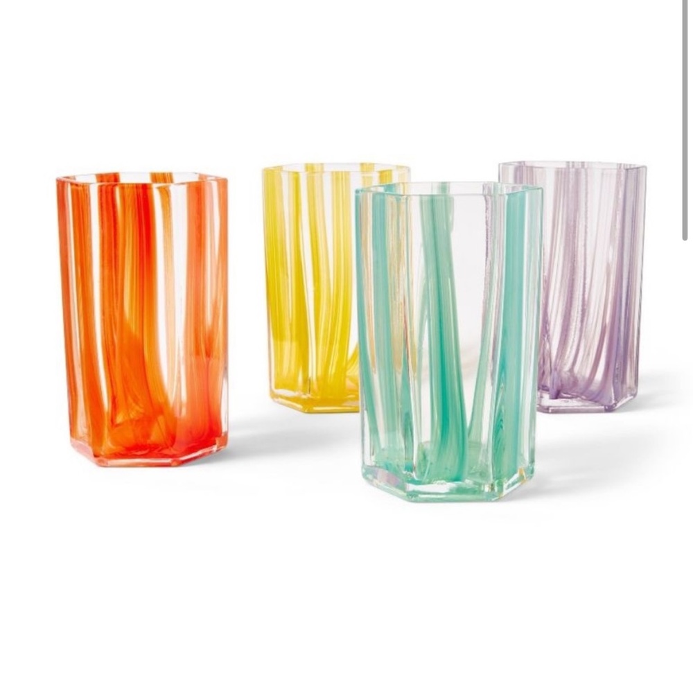 4pc Tall Glass Drinkware Set nwt - DVF for Target